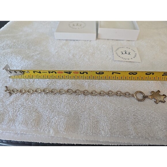 Sterling Silver Puzzle Piece Bracelet - Picture 6 of 6